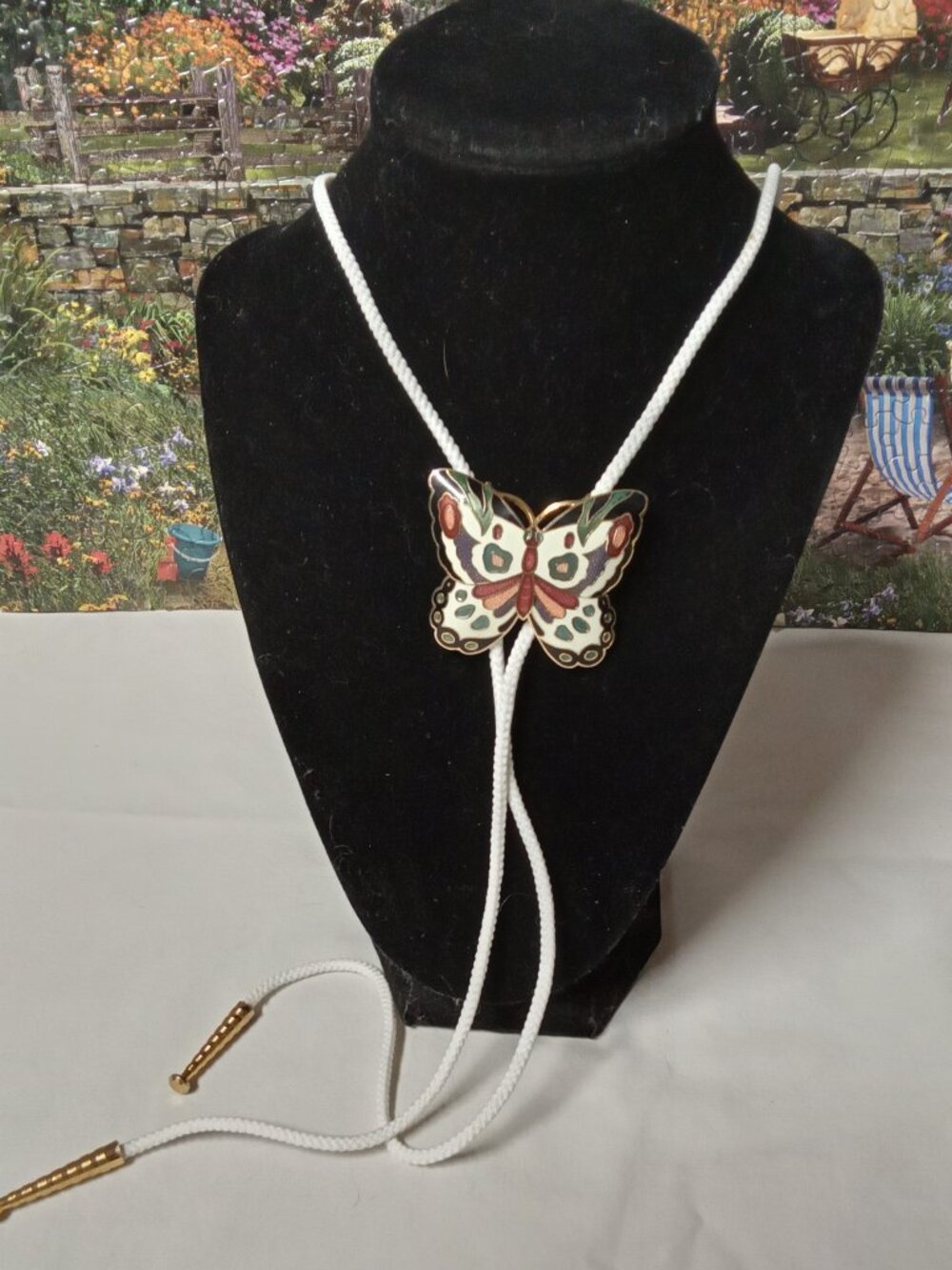 NWOT String Tie with Butterfly